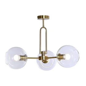 Suspension DKD Home Decor Doré Métal Verre 50 W 56 x 56 x 36 cm de DKD Home Decor, Plafonniers - Réf : S3043655, Prix : 108,9...