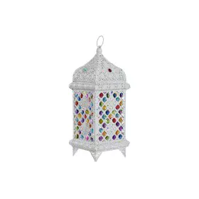 Lámpara de mesa DKD Home Decor 18 x 18 x 46 cm Metal Blanco Multicolor 220 V 50 W de DKD Home Decor, Lámparas de mesa y mesil...