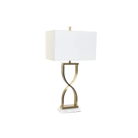 Lâmpada de mesa DKD Home Decor 40 x 23 x 79 cm Dourado Metal Branco Mármore 40 W 240 V de DKD Home Decor, Candeeiros de mesa ...