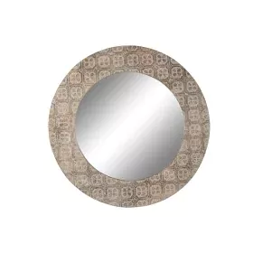 Wall mirror DKD Home Decor 76 x 4 x 76 cm Crystal Brown White Mandala Mango wood Indian Man MDF Wood Stripped by DKD Home Dec...