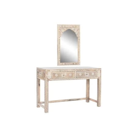 Console DKD Home Decor Naturel Bois de manguier Miroir 117 x 40 x 76 cm de DKD Home Decor, Tables - Réf : S3043836, Prix : 37...