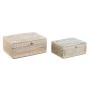 Boîte à bijoux DKD Home Decor 25,5 x 20 x 10,5 cm Naturel Bois de manguier (2 Unités) de DKD Home Decor, Organiseurs de bijou...