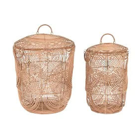 Basket set DKD Home Decor Natural Light brown Tropical 45 x 45 x 57 cm by DKD Home Decor, Boxes - Ref: S3043915, Price: 108,2...