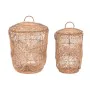 Juego de Cestas DKD Home Decor Natural Marrón claro Tropical 45 x 45 x 57 cm de DKD Home Decor, Cajas - Ref: S3043915, Precio...