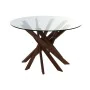 Dining Table DKD Home Decor Crystal Brown Transparent Walnut 120 x 120 x 76 cm by DKD Home Decor, Dining Tables - Ref: S30439...