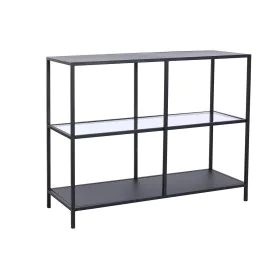 Console DKD Home Decor Noir Métal Verre 100 x 35 x 80 cm de DKD Home Decor, Tables - Réf : S3044014, Prix : 133,18 €, Remise : %