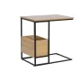 Mesa de apoio DKD Home Decor 55 x 35 x 55 cm Natural Preto Metal Madeira MDF de DKD Home Decor, Jogos de móveis - Ref: S30440...