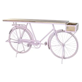 Consola DKD Home Decor Bicicleta 180 x 41 x 94 cm Rosa Claro Ferro Madeira de mangueira de DKD Home Decor, Jogos de móveis - ...