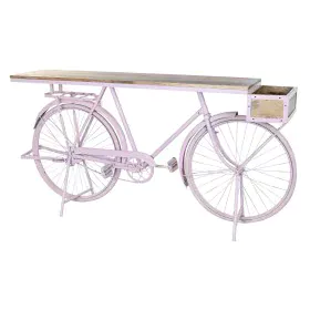 Ingresso DKD Home Decor Bicicletta 180 x 41 x 94 cm Rosa chiaro Ferro Legno di mango di DKD Home Decor, Tavoli - Rif: S304404...