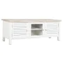 Móvel de TV DKD Home Decor Abeto Branco Madeira MDF 120 x 40 x 45 cm de DKD Home Decor, Mesas e suportes para TV - Ref: S3044...