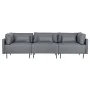 Canapé chaise longue DKD Home Decor Gris Métal Moderne 276 x 152,5 x 84 cm de DKD Home Decor, Canapés et divans - Réf : S3044...