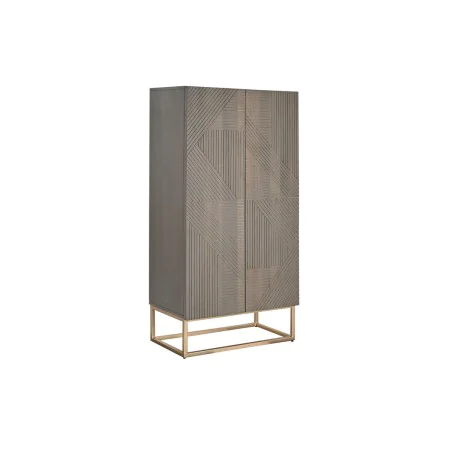 Armoire DKD Home Decor 70 x 38 x 140 cm Doré Bois Gris foncé de DKD Home Decor, Buffets, crédences et vaisseliers - Réf : S30...