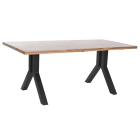 Table de Salle à Manger DKD Home Decor Naturel Noir Métal 180 x 90 x 75 cm de DKD Home Decor, Tables - Réf : S3044113, Prix :...