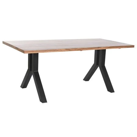 Mesa de Jantar DKD Home Decor Natural Preto Metal 180 x 90 x 75 cm de DKD Home Decor, Jogos de móveis - Ref: S3044113, Preço:...