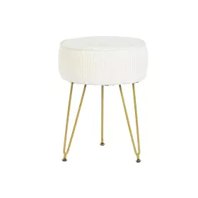 Reposapiés DKD Home Decor 34,5 x 34,5 x 48 cm Metal Blanco Moderno de DKD Home Decor, Otomanas y reposapiés - Ref: S3044134, ...