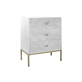 Cómoda DKD Home Decor Metal Branco Madeira de mangueira 70 x 40 x 90 cm de DKD Home Decor, Armários e prateleiras - Ref: S304...