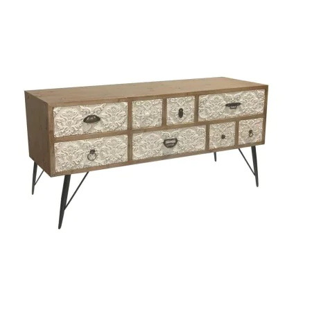 TV-Möbel DKD Home Decor 120 x 40 x 61 cm Tanne natürlich Metall Weiß von DKD Home Decor, TV-Ständer und -Tische - Ref: S30441...