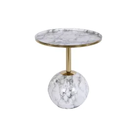 Side table DKD Home Decor 41 x 41 x 47 cm Golden White Iron by DKD Home Decor, Tables - Ref: S3044209, Price: 68,84 €, Discou...