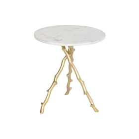 Side table DKD Home Decor Golden White Marble Iron 45 x 45 x 50 cm by DKD Home Decor, Tables - Ref: S3044222, Price: 99,76 €,...