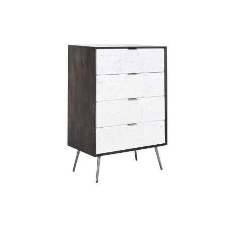 Caisson à Tiroirs DKD Home Decor 70 x 40 x 105 cm Blanc Brun foncé Bois de manguier de DKD Home Decor, Commodes - Réf : S3044...