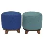 Footrest DKD Home Decor Wood 30 x 30 x 30 cm Green Navy Blue (2 Units) by DKD Home Decor, Footstools & Ottomans - Ref: S30442...