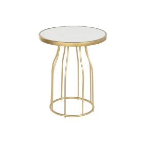 Beistelltisch DKD Home Decor Weiß Gold Metall Tafel 49 x 49 x 60,5 cm von DKD Home Decor, Tische - Ref: S3044267, Preis: 72,3...