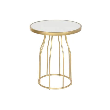 Table d'appoint DKD Home Decor Blanc Doré Métal Ardoise 49 x 49 x 60,5 cm de DKD Home Decor, Tables - Réf : S3044267, Prix : ...