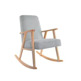 Fauteuil à Bascule DKD Home Decor Bleu ciel Naturel Bois Hêtre Bois MDF 81 x 58 x 90 cm de DKD Home Decor, Chaises - Réf : S3...