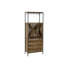 Botellero DKD Home Decor Negro Natural Metal Abeto 60 x 30 x 160 cm de DKD Home Decor, Estantes y soportes - Ref: S3044307, P...