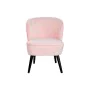 Armchair DKD Home Decor Black Light Pink Wood 60 x 70 x 78 cm by DKD Home Decor, Chairs - Ref: S3044344, Price: 131,51 €, Dis...