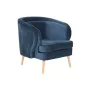 Siège DKD Home Decor Bleu Naturel Polyester Velours Bois Métal 78 x 78 x 78 cm de DKD Home Decor, Chaises - Réf : S3044348, P...