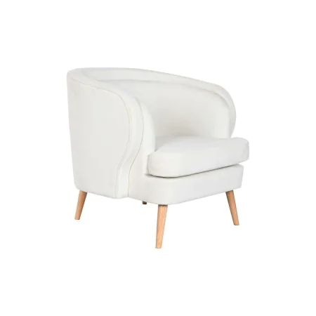 Armchair DKD Home Decor White Natural Wood 91 x 80 x 78 cm by DKD Home Decor, Chairs - Ref: S3044349, Price: 273,06 €, Discou...