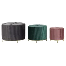 Repose-pied DKD Home Decor Velours 60 x 60 x 45 cm Bois MDF de DKD Home Decor, Poufs et repose-pieds - Réf : S3044367, Prix :...