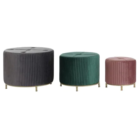 Repose-pied DKD Home Decor Velours 60 x 60 x 45 cm Bois MDF de DKD Home Decor, Poufs et repose-pieds - Réf : S3044367, Prix :...