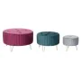 Footrest DKD Home Decor 80 x 80 x 45 cm Metal Polyester Velvet by DKD Home Decor, Footstools & Ottomans - Ref: S3044370, Pric...