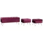 Bench DKD Home Decor 110 x 42 x 44 cm Metal Maroon by DKD Home Decor, Chairs - Ref: S3044372, Price: 176,60 €, Discount: %