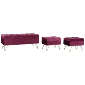 Banquette DKD Home Decor 110 x 42 x 44 cm Métal Bordeaux de DKD Home Decor, Chaises - Réf : S3044372, Prix : 176,60 €, Remise...