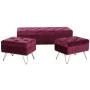 Bench DKD Home Decor 110 x 42 x 44 cm Metal Maroon by DKD Home Decor, Chairs - Ref: S3044372, Price: 176,60 €, Discount: %