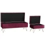 Bench DKD Home Decor 110 x 42 x 44 cm Metal Maroon by DKD Home Decor, Chairs - Ref: S3044372, Price: 176,60 €, Discount: %