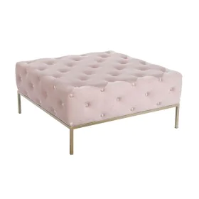 Banqueta DKD Home Decor Cor de Rosa Dourado Metal 100 x 100 x 45 cm de DKD Home Decor, Cadeiras - Ref: S3044383, Preço: 148,6...