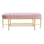 Banqueta DKD Home Decor 100 x 35 x 40 cm Cor de Rosa Dourado Metal de DKD Home Decor, Cadeiras - Ref: S3044387, Preço: 120,69...