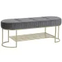 Banquette DKD Home Decor Gris Doré Métal 120 x 40 x 45 cm de DKD Home Decor, Chaises - Réf : S3044388, Prix : 163,51 €, Remis...