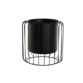 Blumentopf DKD Home Decor Schwarz Metall 26 x 26 x 26 cm von DKD Home Decor, Übertöpfe - Ref: S3044401, Preis: 19,24 €, Rabat...