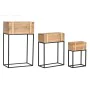 Conjunto de vasos DKD Home Decor 50 x 24 x 80 cm Natural Preto Metal Madeira de DKD Home Decor, Vasos - Ref: S3044410, Preço:...