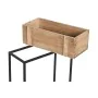 Set of Planters DKD Home Decor 50 x 24 x 80 cm Natural Black Metal Wood by DKD Home Decor, Cachepots - Ref: S3044410, Price: ...