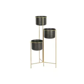 Cache-pot DKD Home Decor 30 x 21 x 80 cm Noir Doré Métal de DKD Home Decor, Cache-pots - Réf : S3044422, Prix : 61,83 €, Remi...