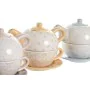 Tea Set DKD Home Decor Blue Pink Yellow 750 ml Dolomite (3 Units) by DKD Home Decor, Tea and coffee sets - Ref: S3044549, Pri...