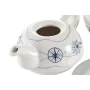 Tea Set DKD Home Decor Blue White 750 ml Dolomite (3 Units) by DKD Home Decor, Tea and coffee sets - Ref: S3044560, Price: 31...