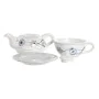 Tea Set DKD Home Decor Blue White 750 ml Dolomite (3 Units) by DKD Home Decor, Tea and coffee sets - Ref: S3044560, Price: 31...