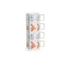 Ensemble de tasses à café DKD Home Decor Bleu Fuchsia Métal Dolomite Corail 260 ml 4 Pièces de DKD Home Decor, Tasses - Réf :...